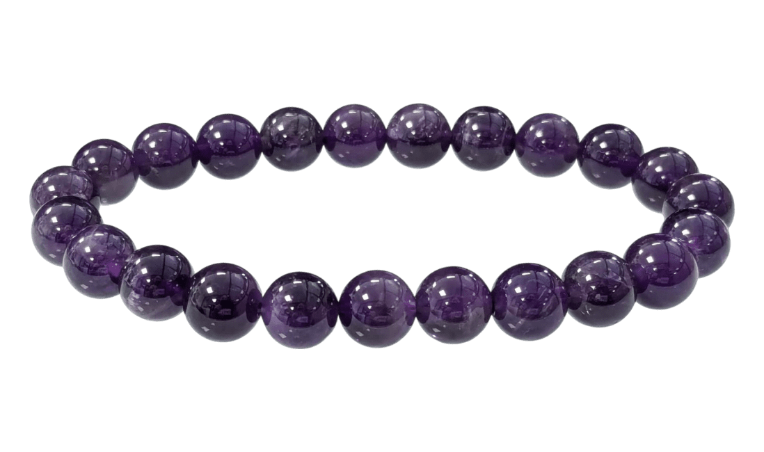 Amethyst bracelet A 7.5-8.5mm beads