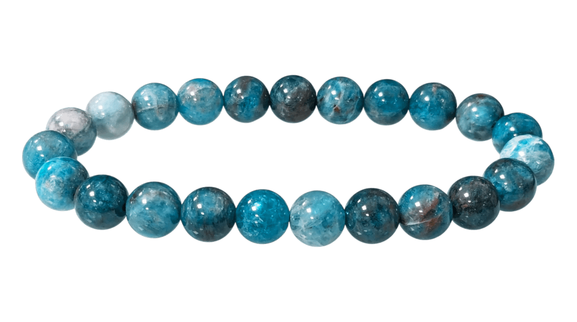 Blue Apatite bracelet beads 7.5-8.5mm