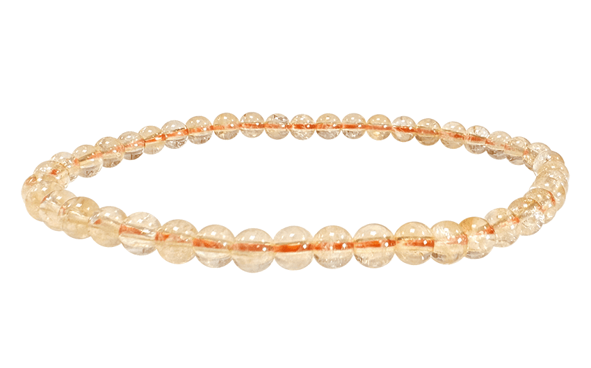 Bracelet Natural Citrine beads 4mm