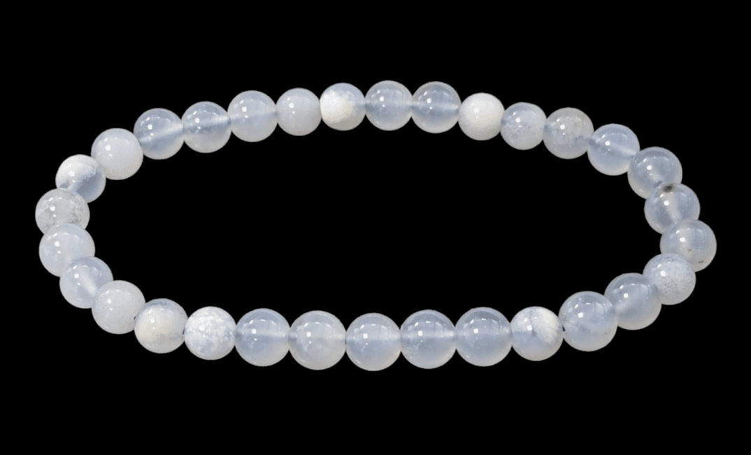 Blue Chalcedony Bracelet With 6-6.5mm Beads