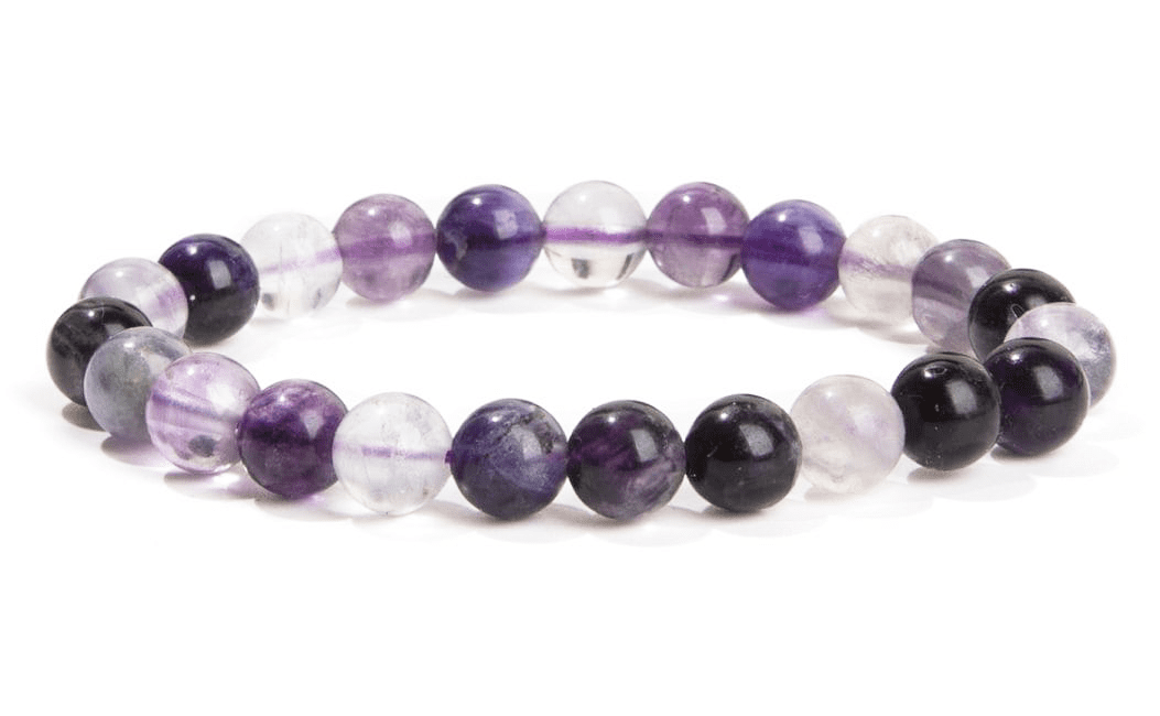 Violet Fluorite bracelet beads 8mm