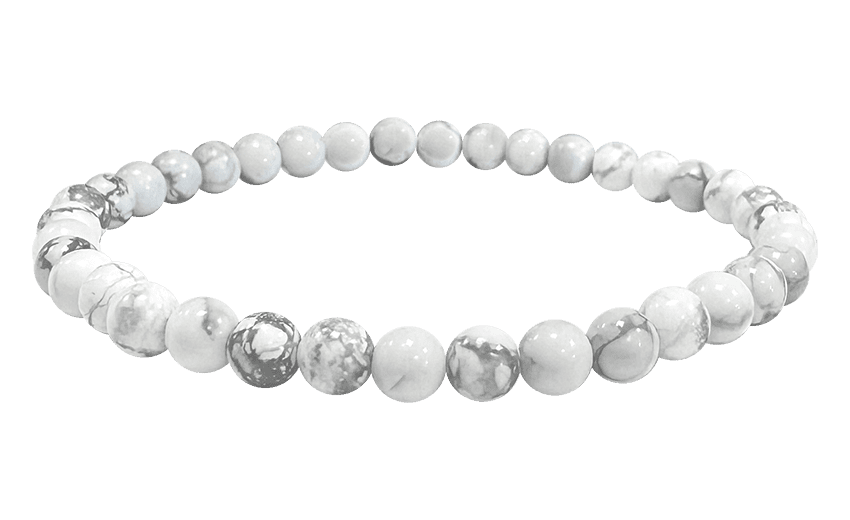 Howlite A 4mm pearls bracelet