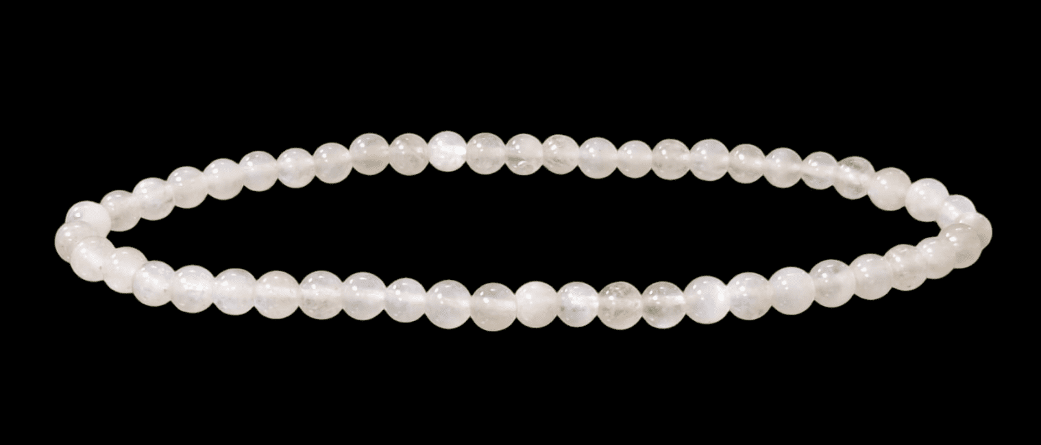 White Moonstone Bracelet A 4-5mm Beads