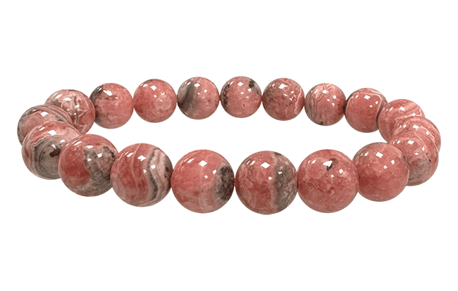 Argentine Rhodochrosite bracelet A 9.5-10.5mm beads