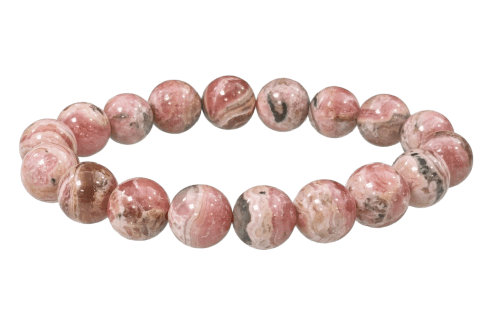 Argentine Rhodochrosite bracelet A 12mm beads