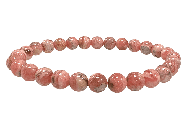 Argentinian Rhodochrosite bracelet A beads 6-7mm