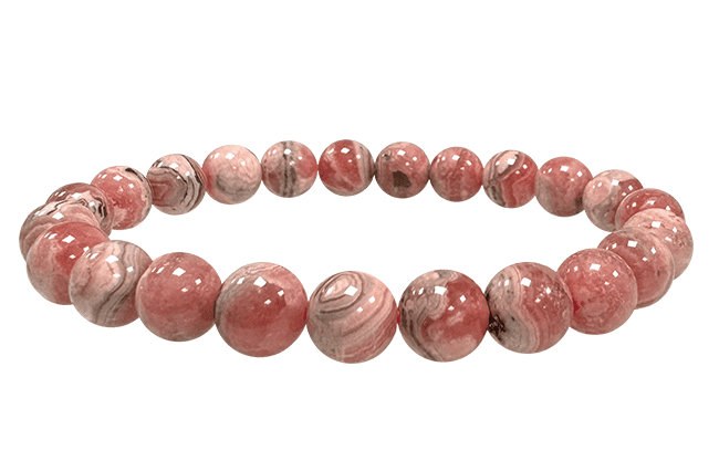 Argentine Rhodochrosite bracelet A 7.5-8.5mm beads