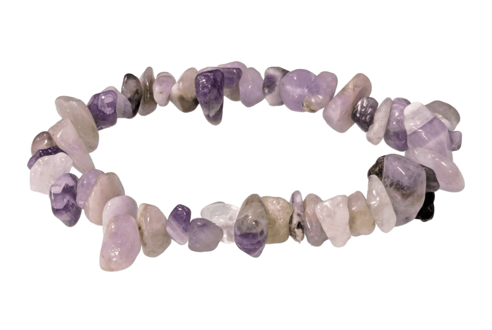 Tapered Amethyst A chips bracelet 18cm