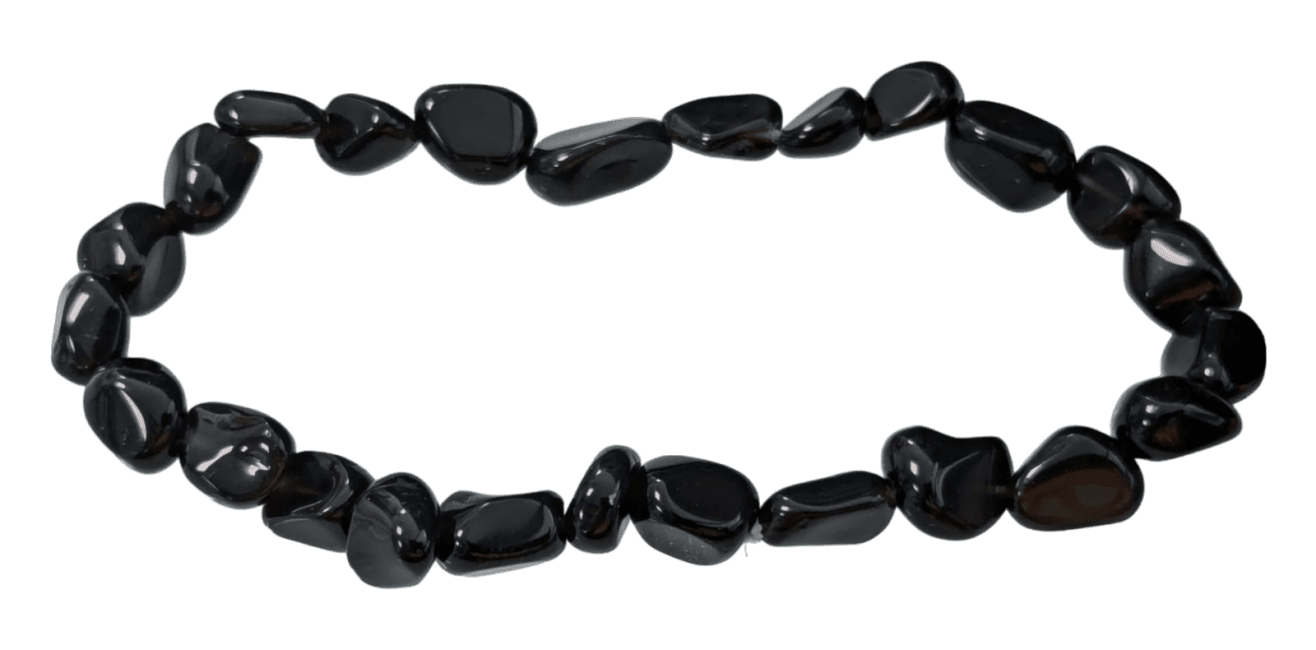 Black Obsidian A tumbled stones bracelet