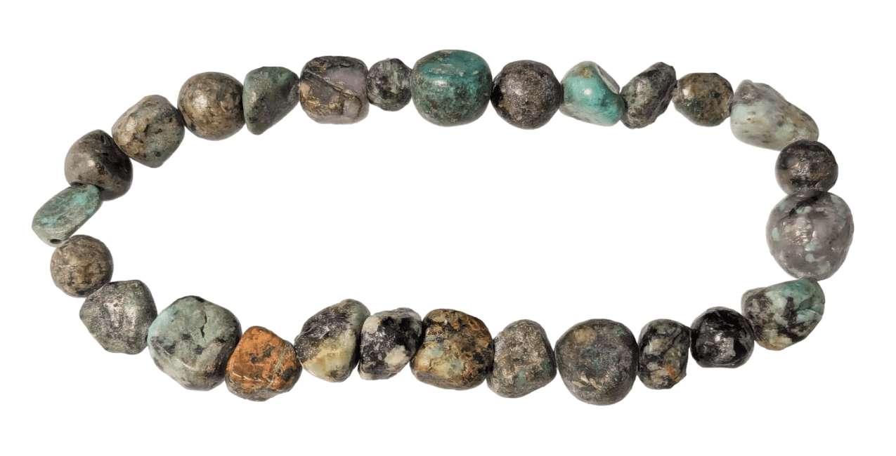 Natural African turquoise tumbled stones bracelet