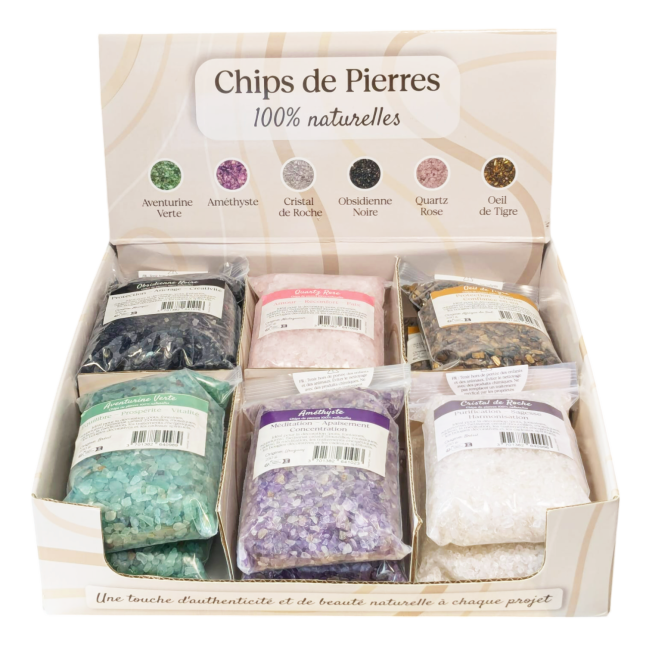 Display of Stone Chips 250g X 12 bags