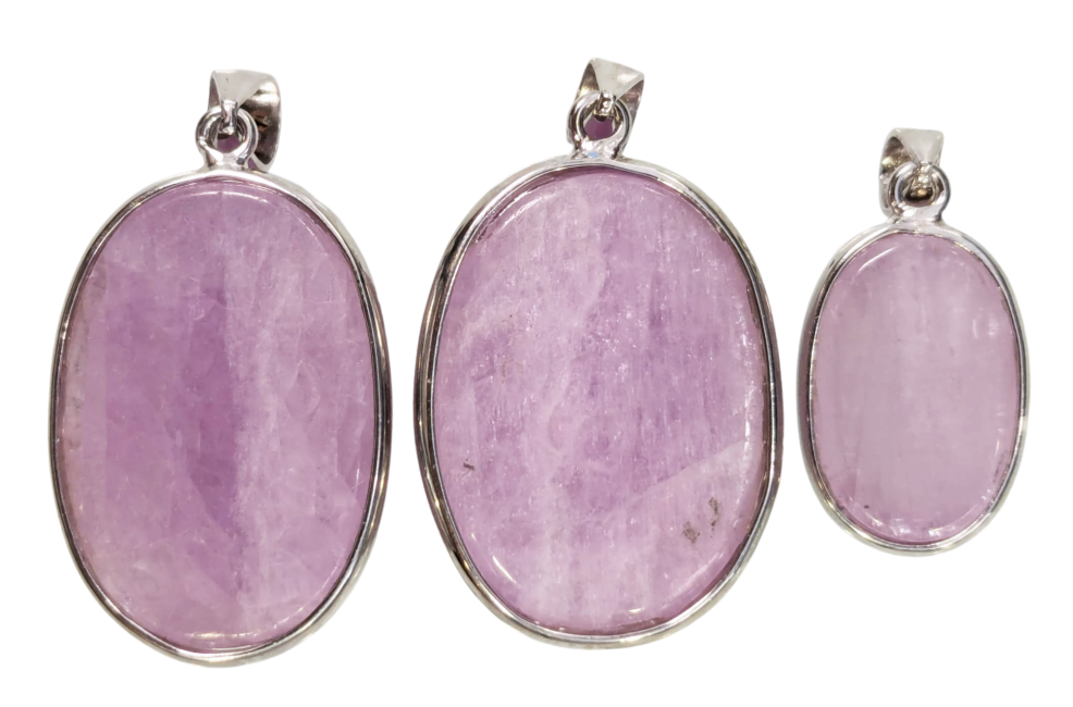 Kunzite AA+ 925 Silver Pendant 3 pieces 21.46g