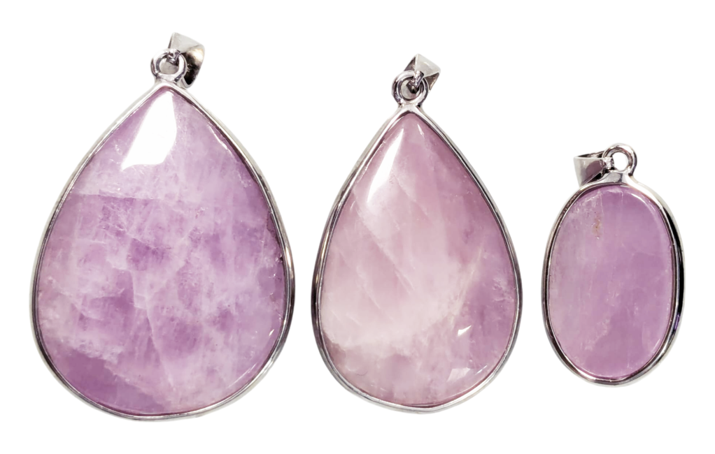 Kunzite AA+ 925 Silver Pendant 3 pieces 23.02g