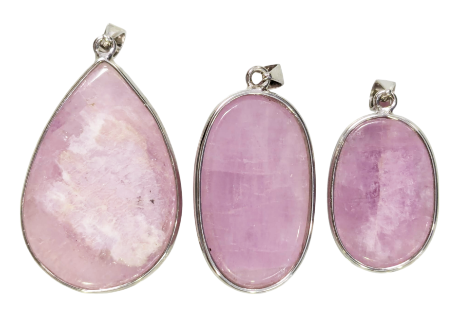 Kunzite AA+ 925 Silver Pendant 3 pieces 23.88g