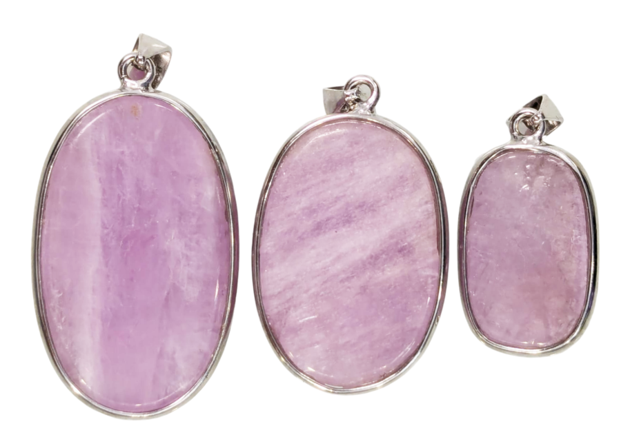 Kunzite AA+ 925 Silver Pendant 3 pieces 21.6g