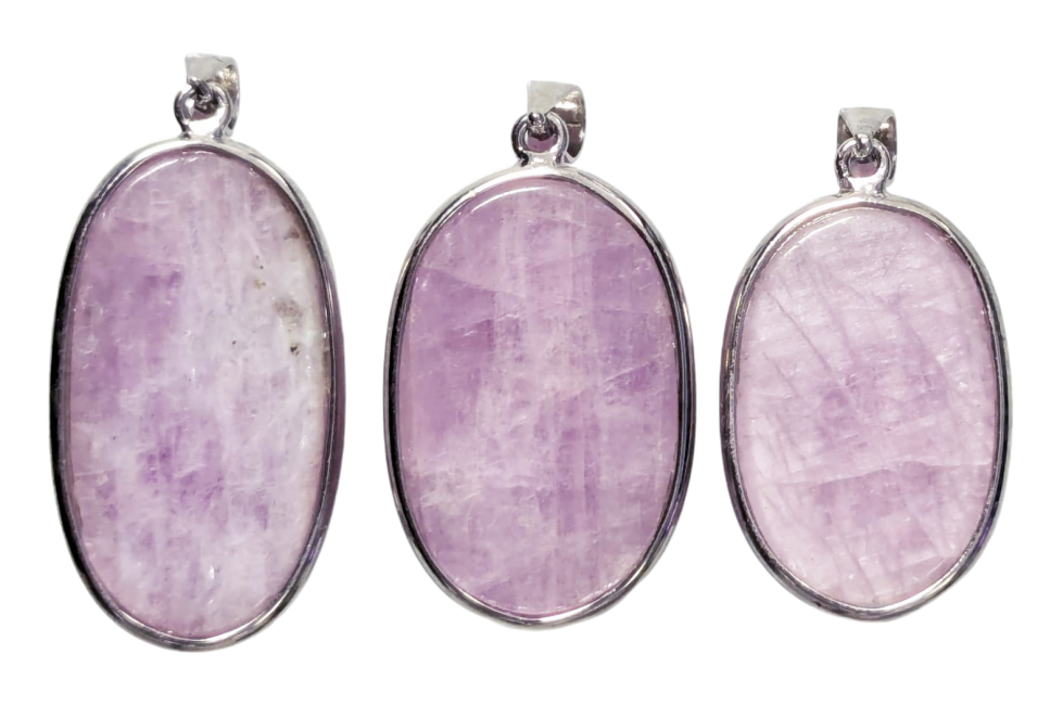 925 Silver Kunzite AA+ Pendant 3 pieces 24.19g