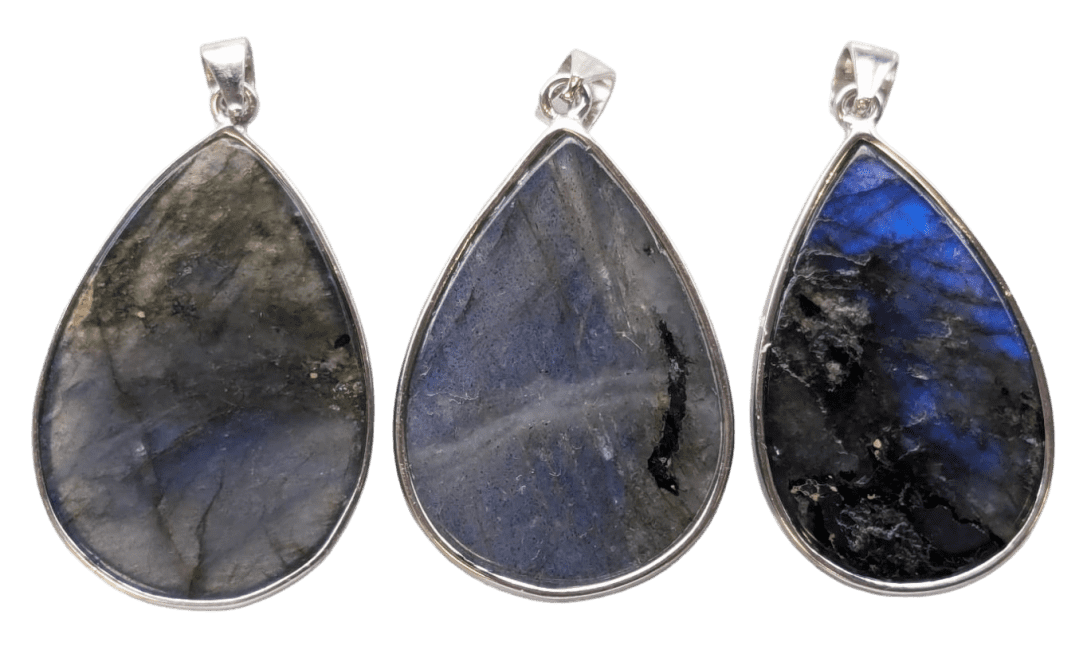 925 Silver Labradorite Pendant AAA 3 pieces 21.49g