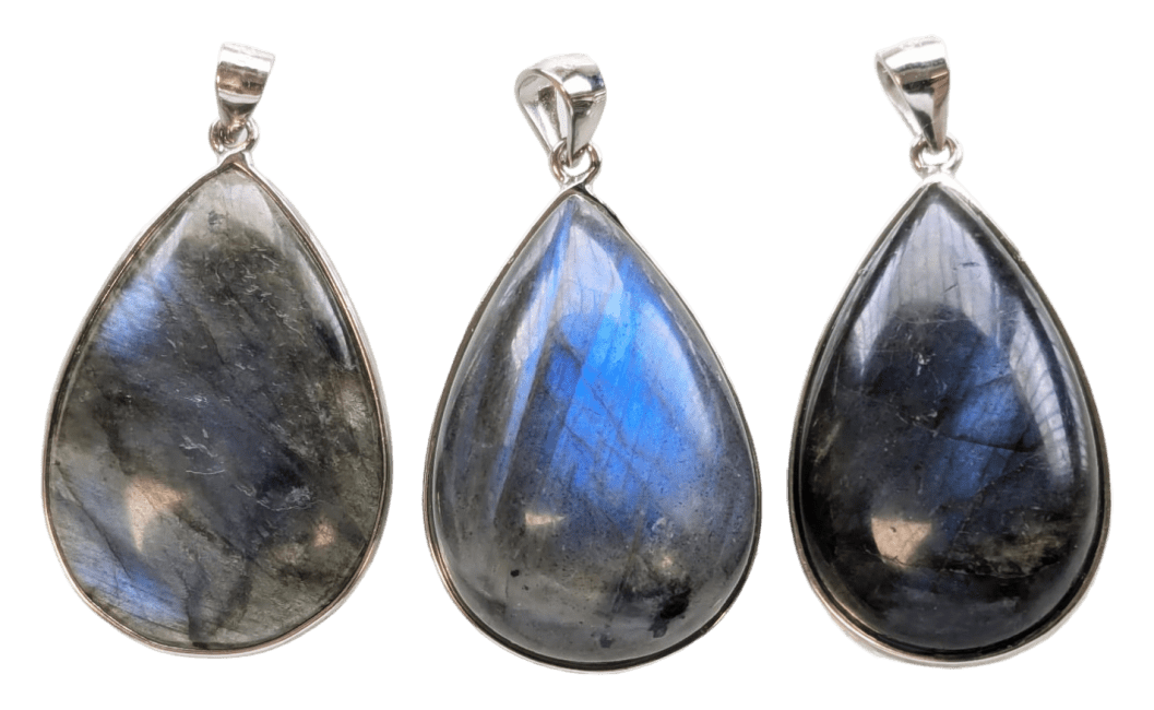 925 Silver Labradorite Pendant AAA 3 pieces 21.49g