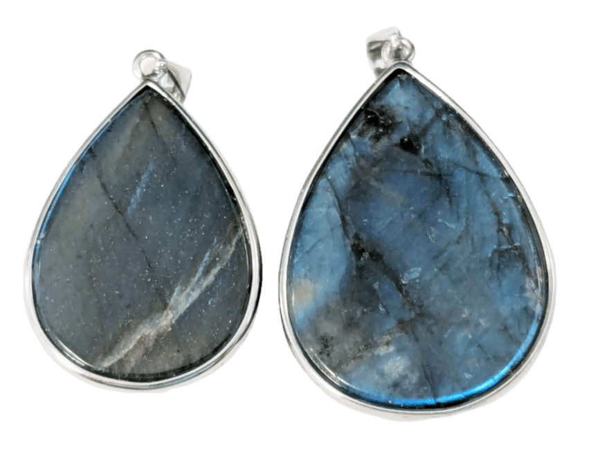 925 Silver Labradorite Pendant AAA 2 pieces 20.47g