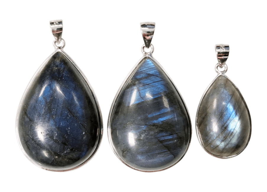 925 Silver Pendant Labradorite AAA 3 pieces 22.05g