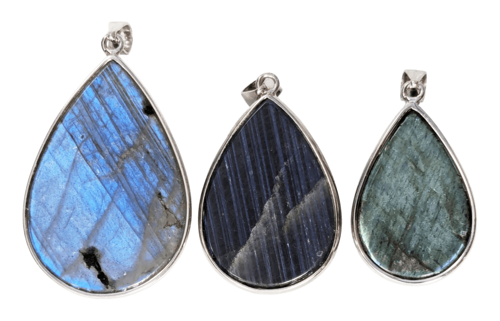 925 Silver Pendant Labradorite AAA 3 pieces 23.51g