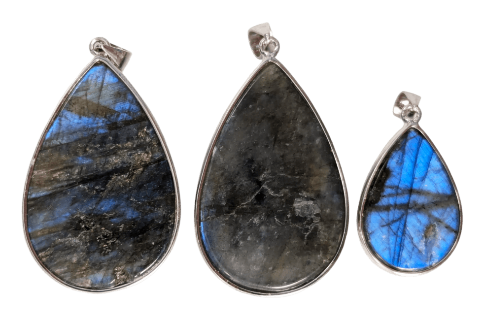 925 Silver Pendant Labradorite AAA 3 pieces 24.88g