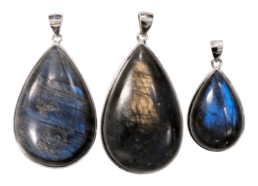 925 Silver Pendant Labradorite AAA 3 pieces 24.88g