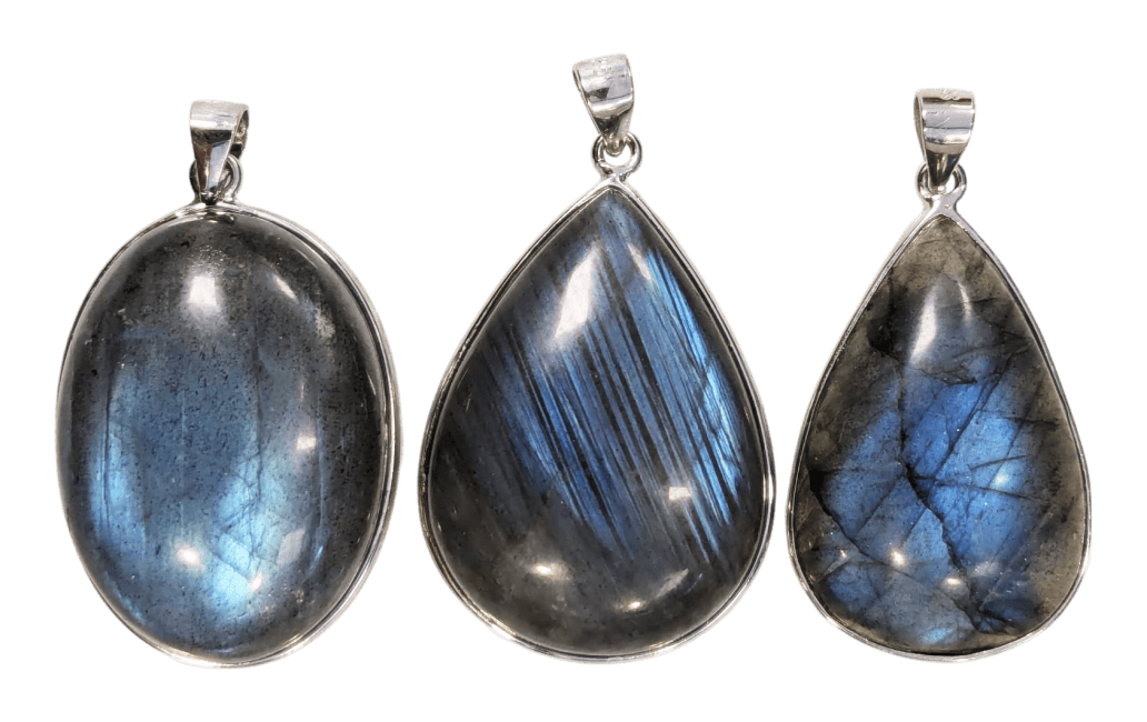 925 Silver Pendant Labradorite AAA 3 pieces 21.98g