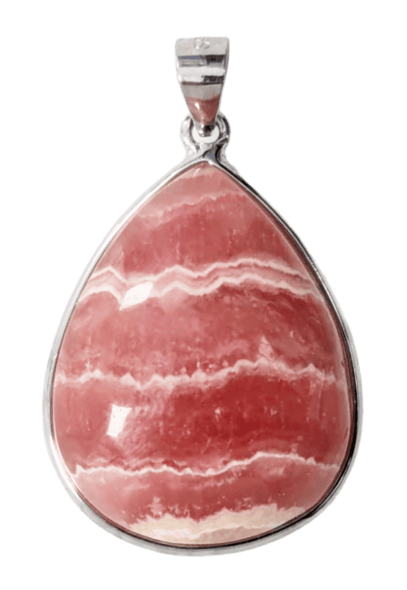 925 Silver Rhodochrosite Argentinian Pendant AAA 1 piece 6.91g