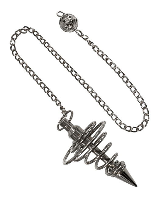 Black metal spiral pendulum