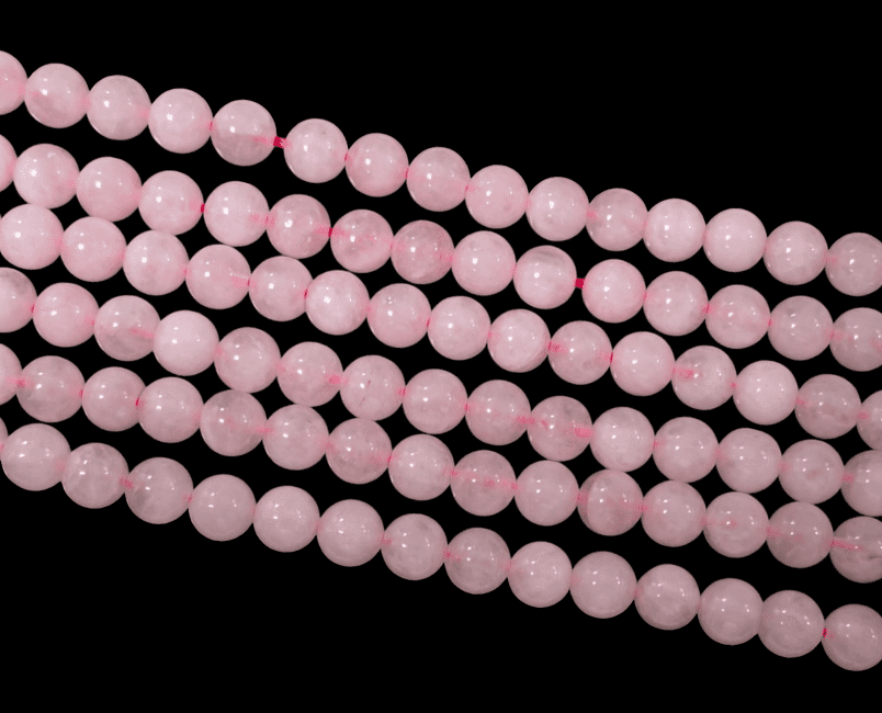 Rose Quartz beads 4mm on 40cm wire