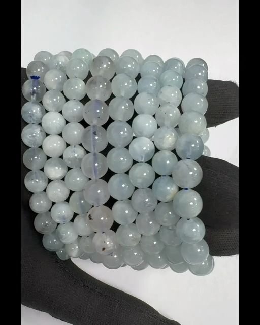 Aquamarine Bracelet A beads 8-9mm