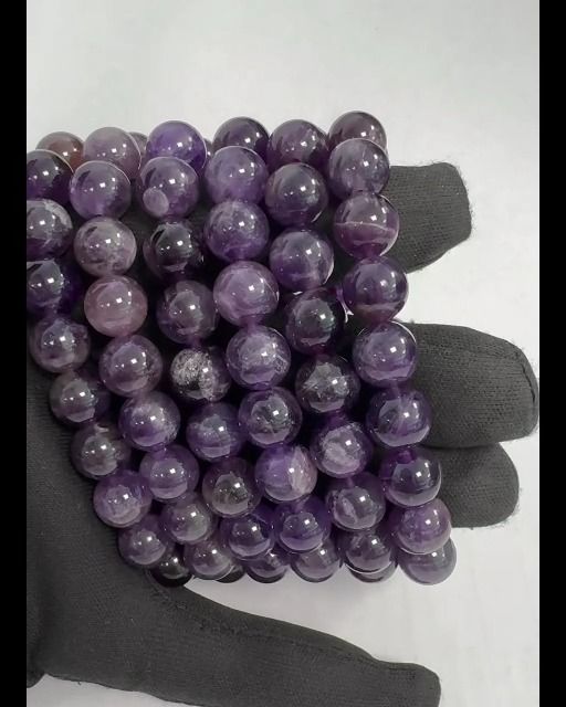 Amethyst bracelet beads 10mm