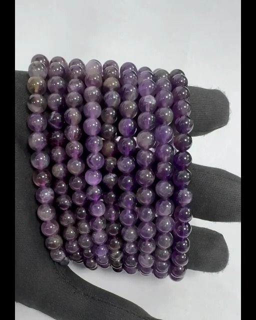 Amethyst bracelet 6mm beads