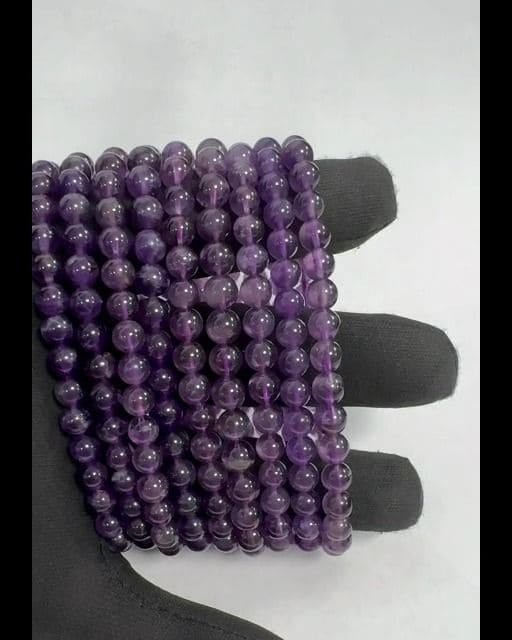 Amethyst bracelet A 6-7mm beads