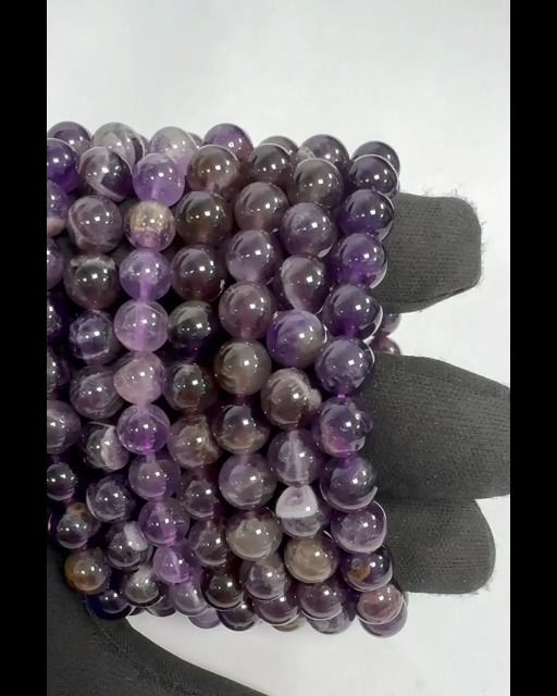 Amethyst bracelet beads 7.5-8.5mm