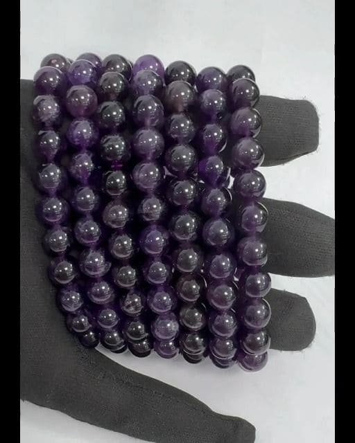 Amethyst bracelet A 7.5-8.5mm beads