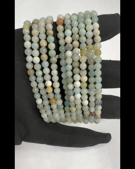 Bracelet Multicolored Amazonite beads 4mm