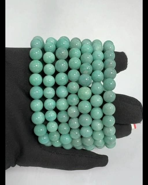 Peruvian Amazonite bracelet AA beads 8-9mm