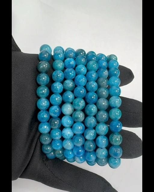 Blue Apatite AA 8mm pearls bracelet