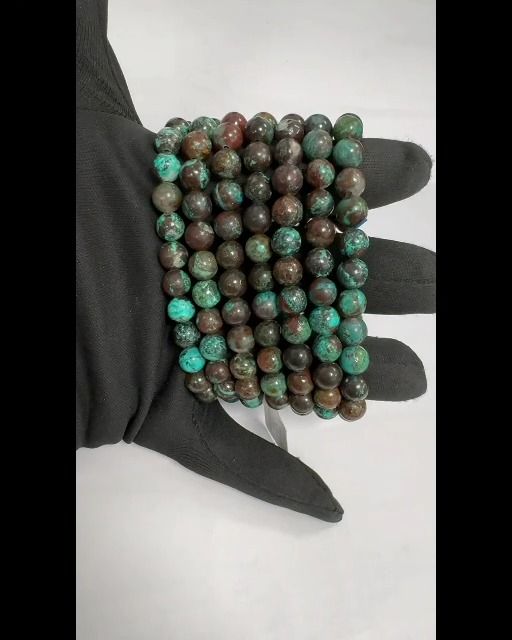 Chrysocolla from Congo AA beads 8mm