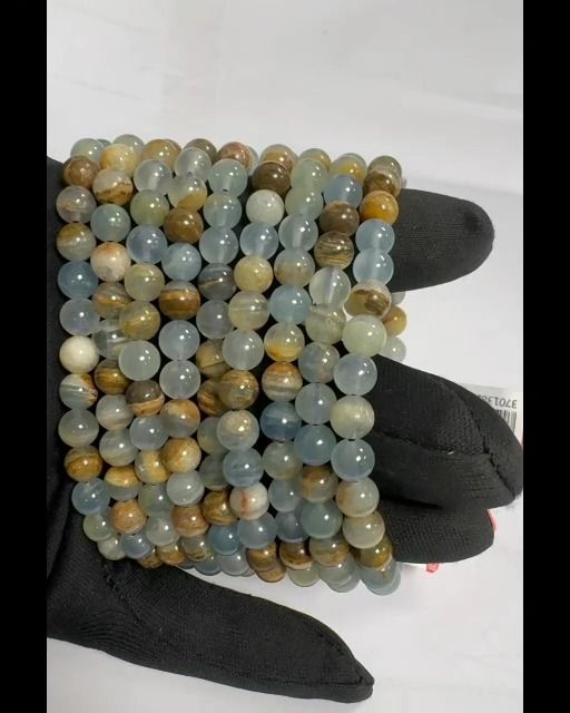 Blue Calcite Bracelet Mix AA beads 6-7mm