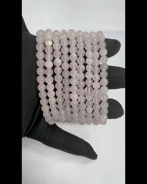 Bracelet Calcite Pink AA beads 6mm