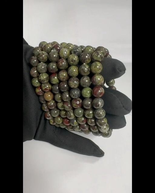 Dragon's Blood Jasper Bracelet A 8-9mm Beads