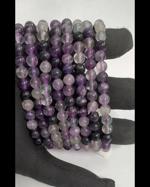 Violet Fluorite bracelet beads 6mm