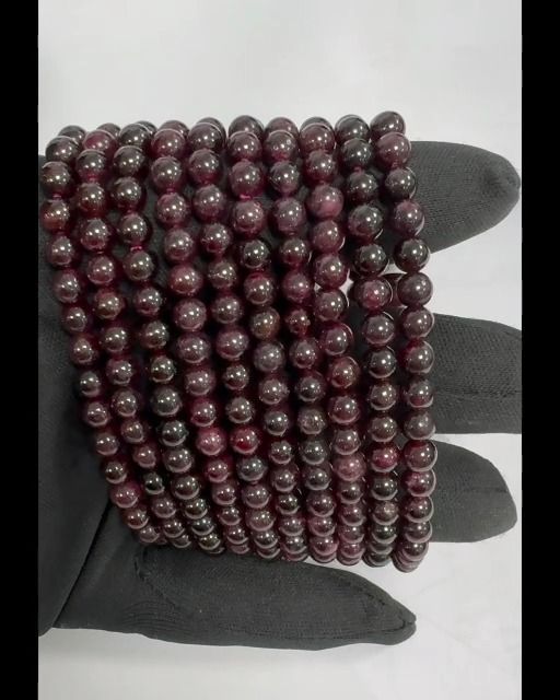 Red Garnet Bracelet With 5-6mm beads