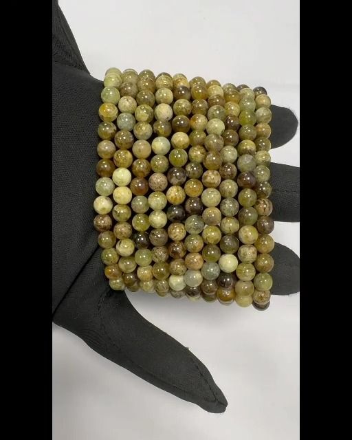 Grossular Green Garnet Bracelet A Beads 6mm