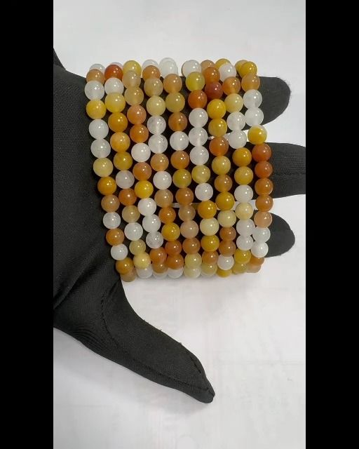 Jade multicolor 6mm pearls bracelet