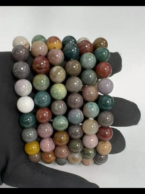 Ocean jasper A 10mm pearls bracelet