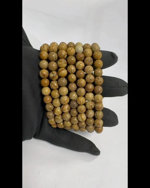 Landscape Jasper 8mm pearls bracelet